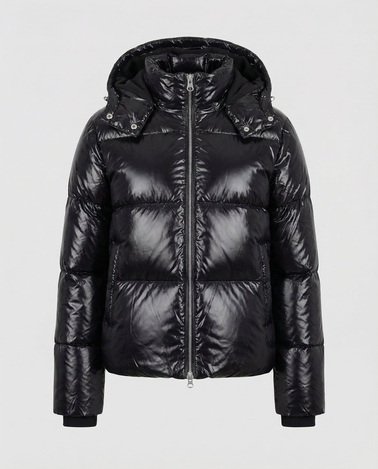 Veska | Puffy Jacka för Dam | Figursydd Design med Huva och Värme