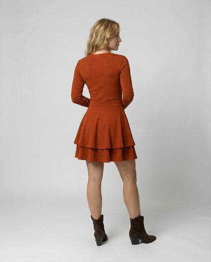 Veska | Omlottklänning för Dam | V-ringning med Volangkjol