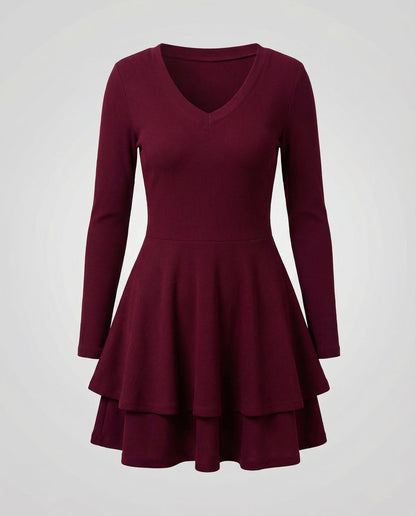 Veska | Omlottklänning för Dam | V-ringning med Volangkjol