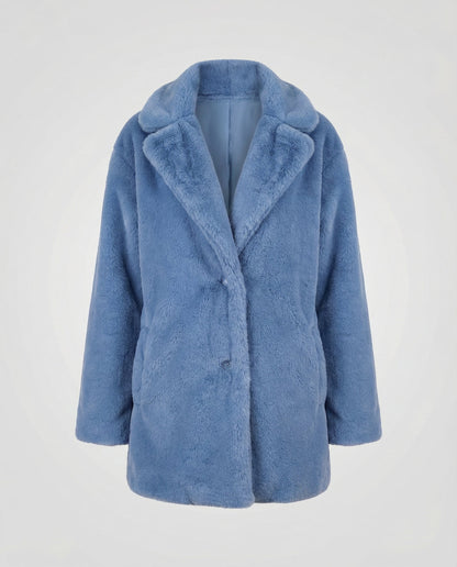 Veska | Faux Fur Vinterjacka för Dam | Mjuk Värme och Elegant Design