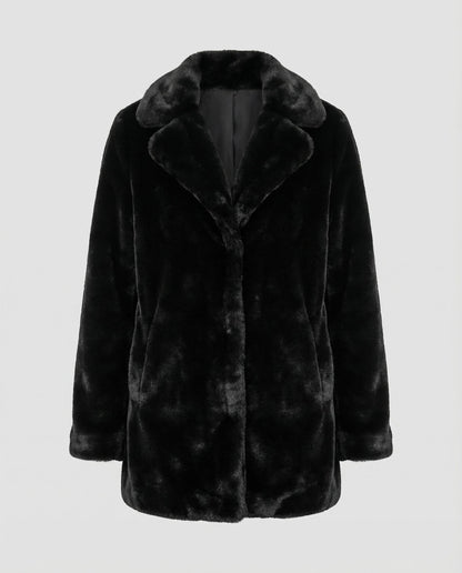 Veska | Faux Fur Vinterjacka för Dam | Mjuk Värme och Elegant Design