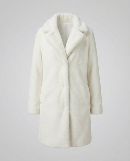 Veska | Faux Fur Vinterjacka för Dam | Mjuk Värme och Elegant Design