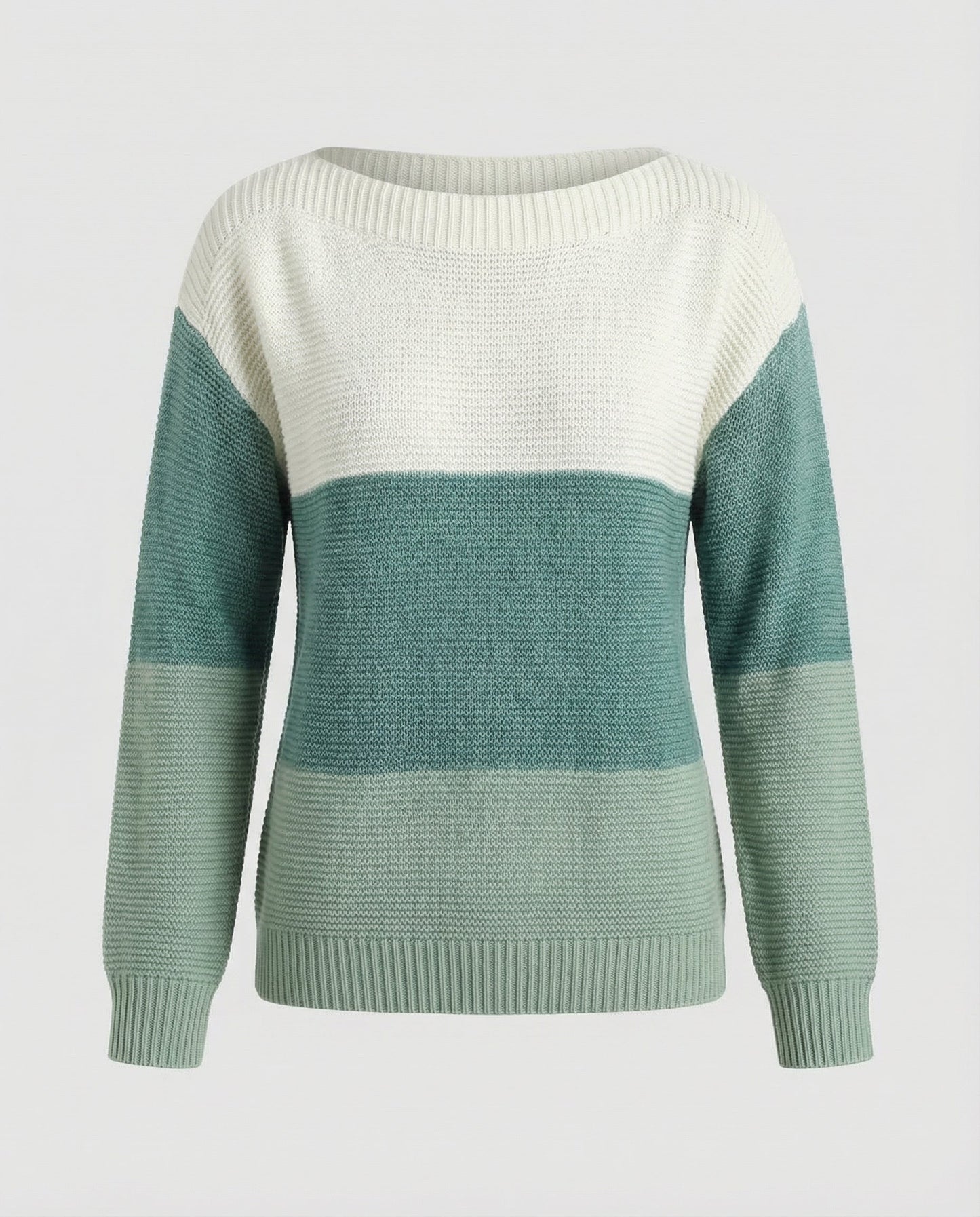 Veska | Patchworktröja för Dam | Modern Trefärgad Design och Bekväm Passform