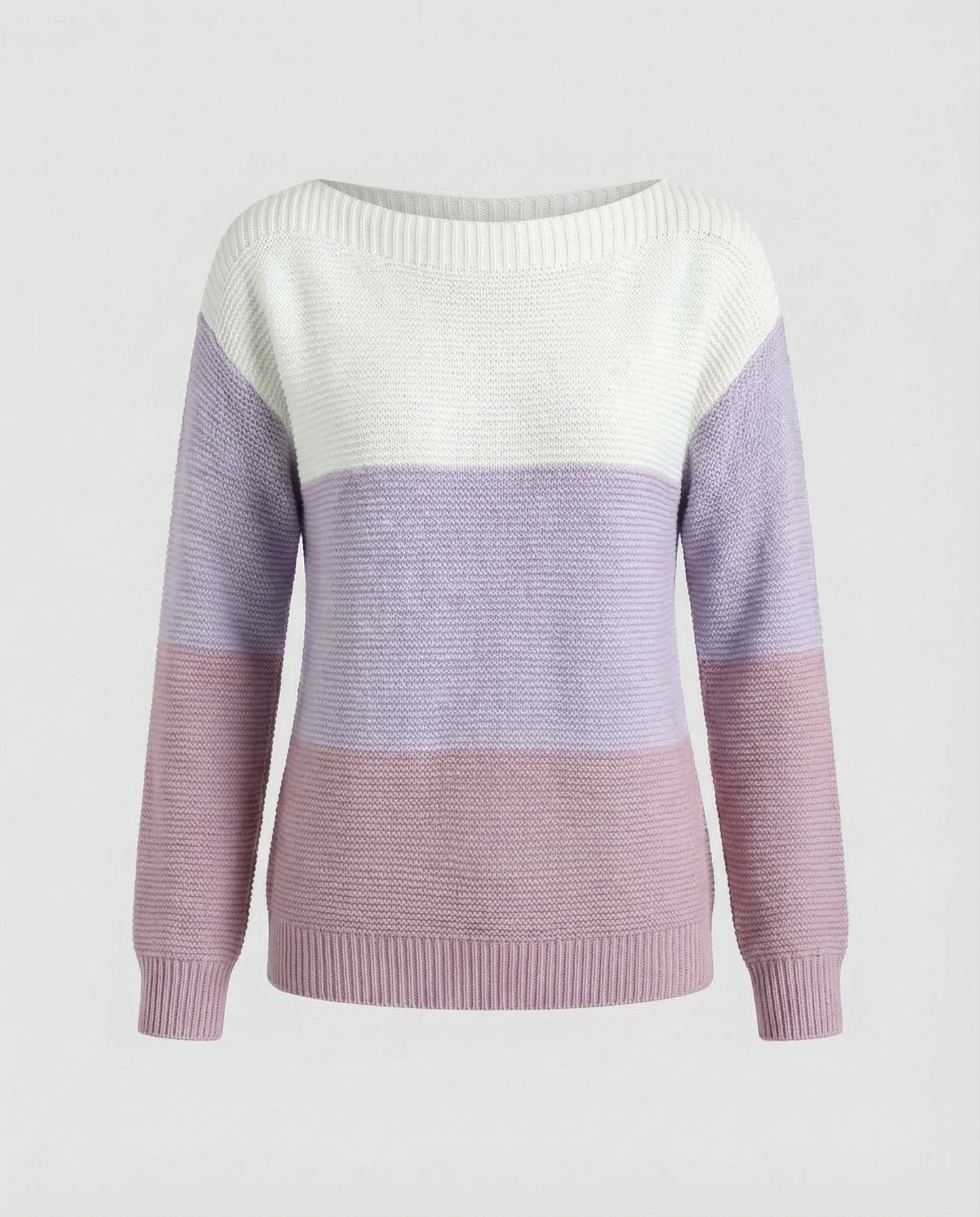 Veska | Patchworktröja för Dam | Modern Trefärgad Design och Bekväm Passform