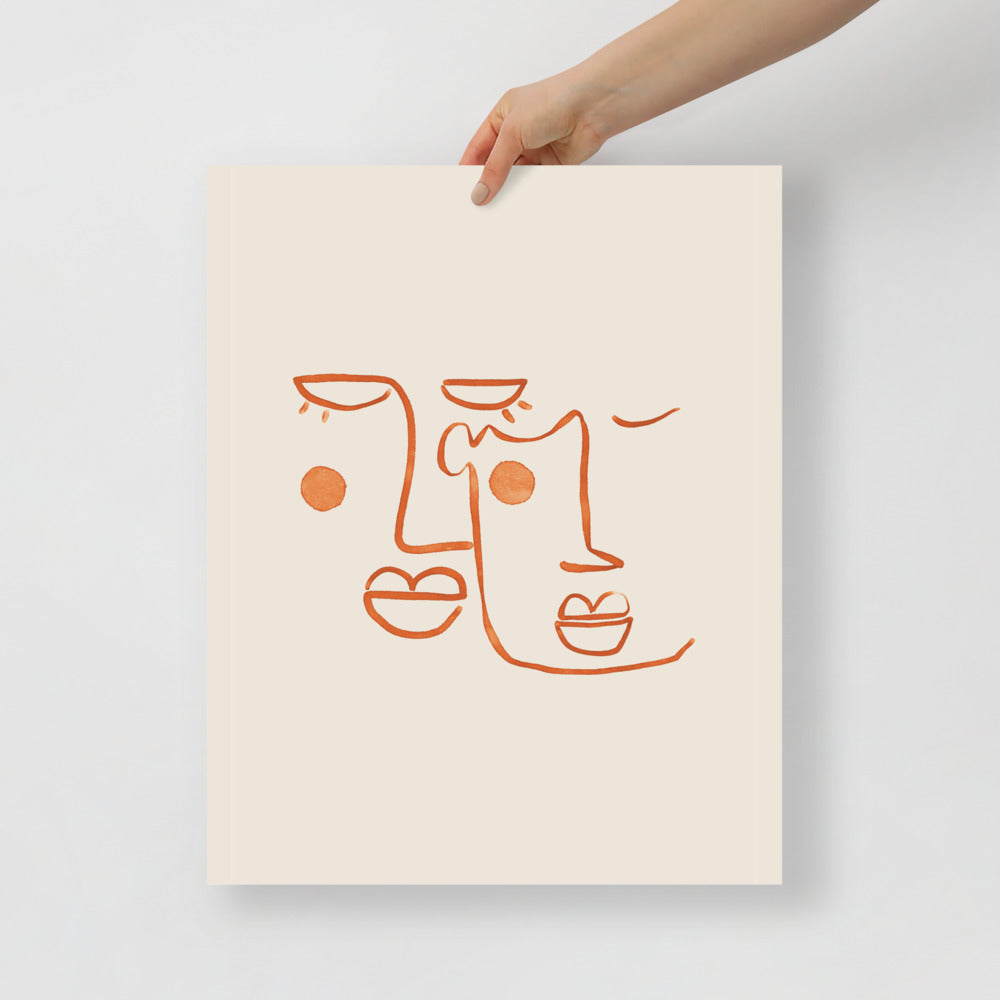 Abstract 2 Faces Väggkonst | Veska 16×20