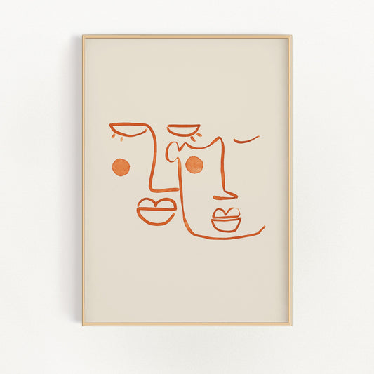 Abstract 2 Faces Väggkonst | Veska 12×16