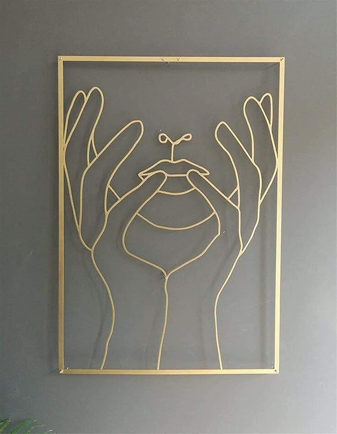Abstract Enkel Linje Metall Väggkonst | Veska A