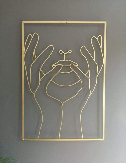 Abstract Enkel Linje Metall Väggkonst | Veska A