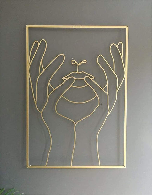 Abstract Enkel Linje Metall Väggkonst | Veska A