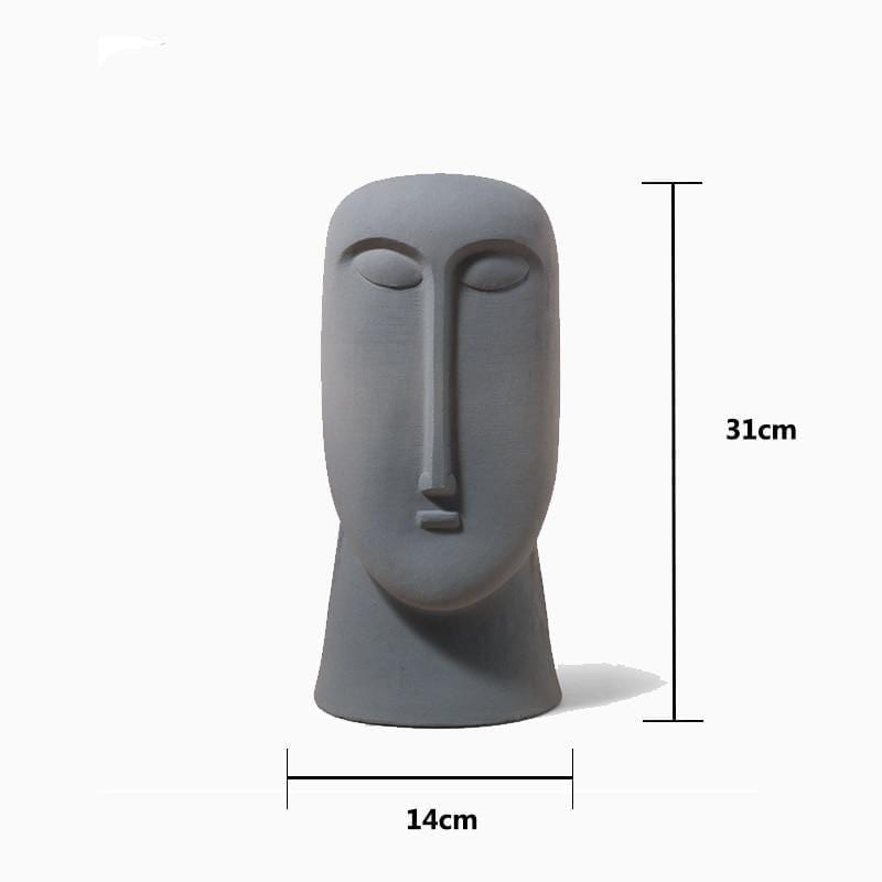 Abstract Face Blomkruka | Veska Grå