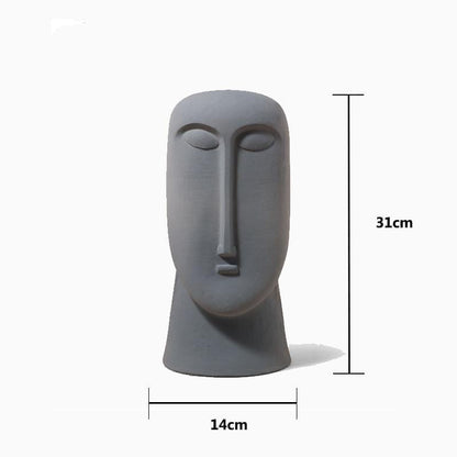 Abstract Face Blomkruka | Veska Grå