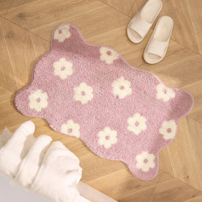 Abstract Floral Tufted Bathroom Mat | Veska