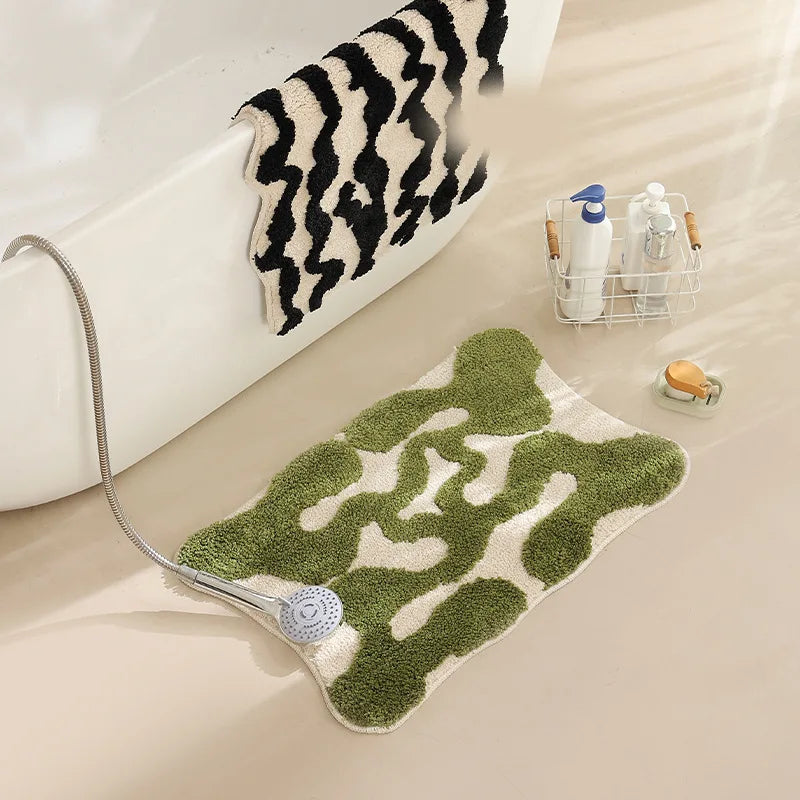 Abstract Grid Tufted Bath Mat | Veska