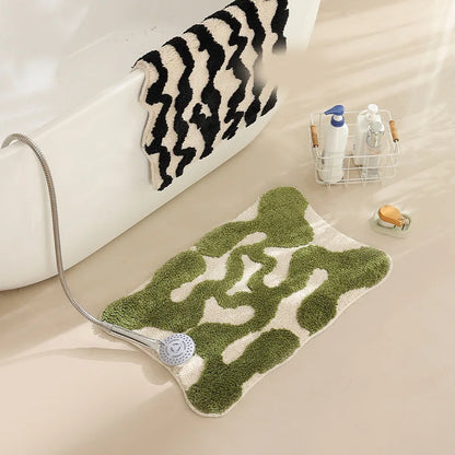 Abstract Grid Tufted Bath Mat | Veska
