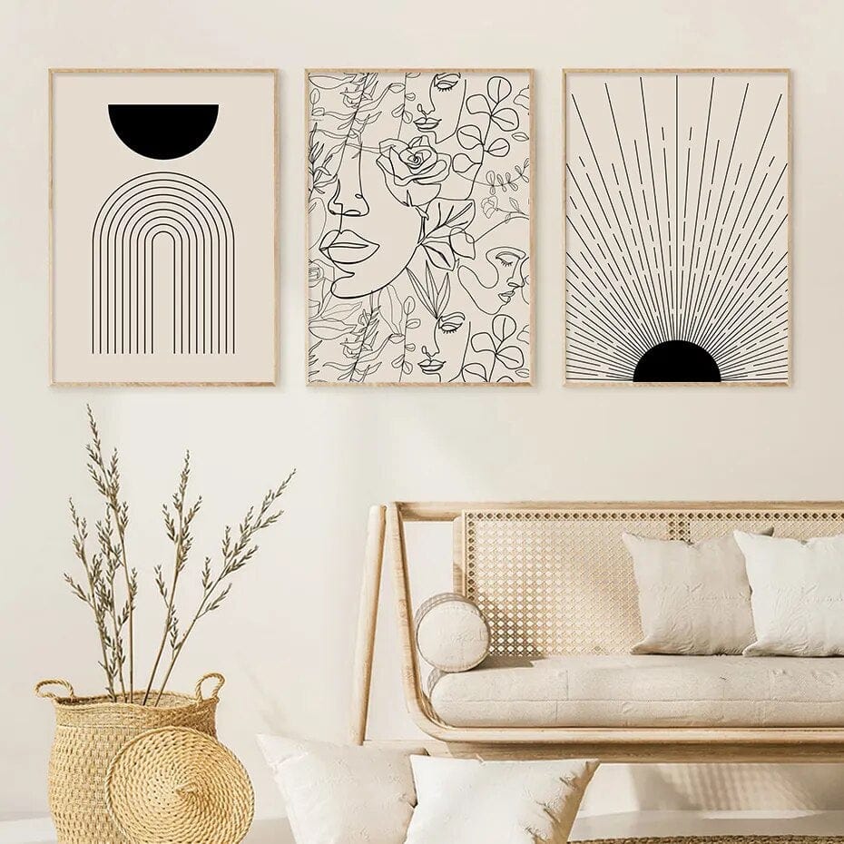 Abstract Line Drawing Boho Poster | Veska