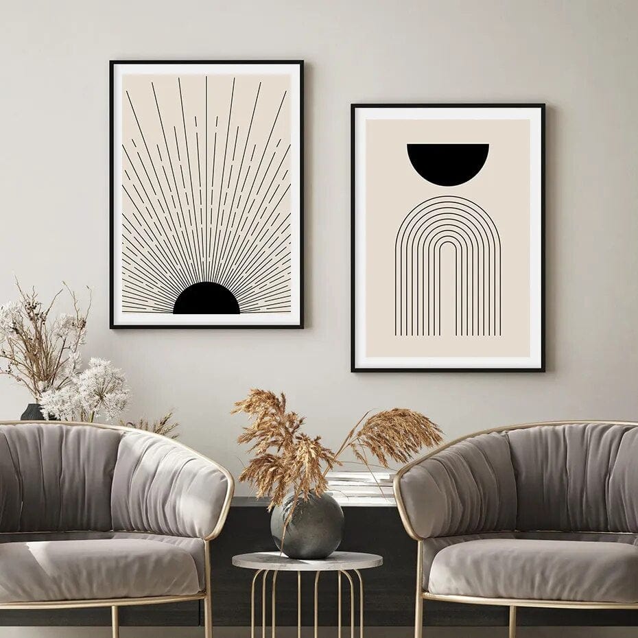 Abstract Line Drawing Boho Poster | Veska