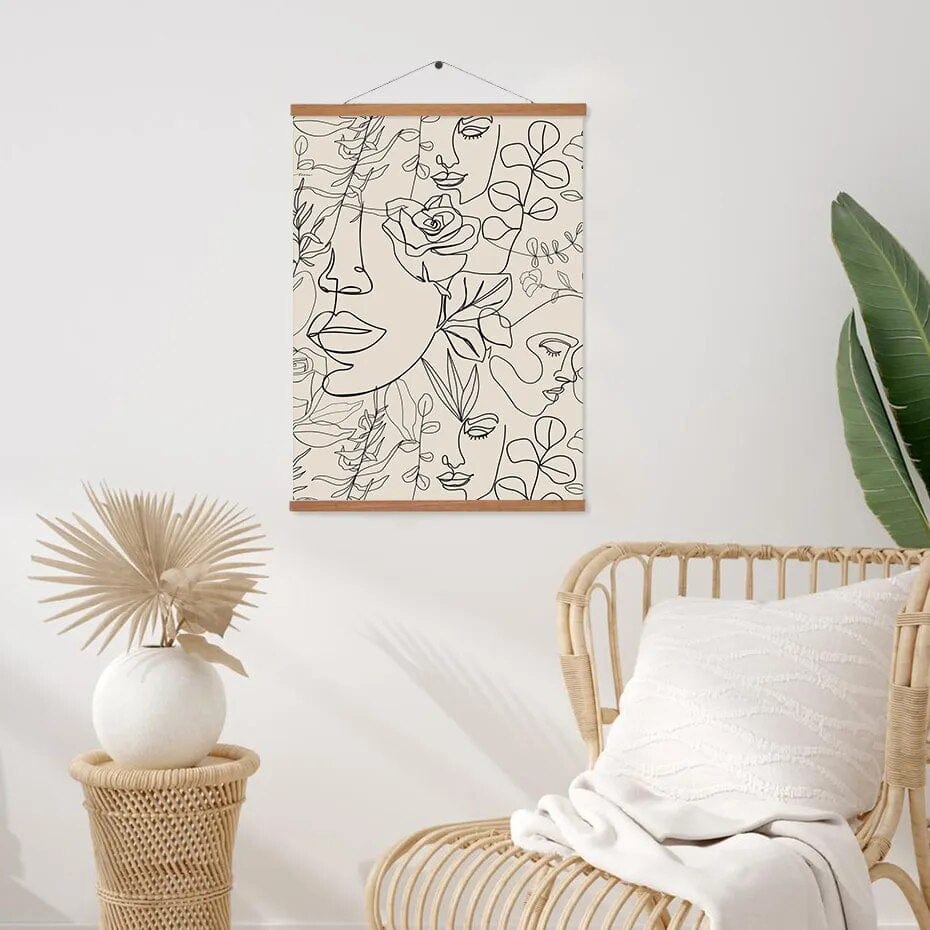 Abstract Line Drawing Boho Poster | Veska