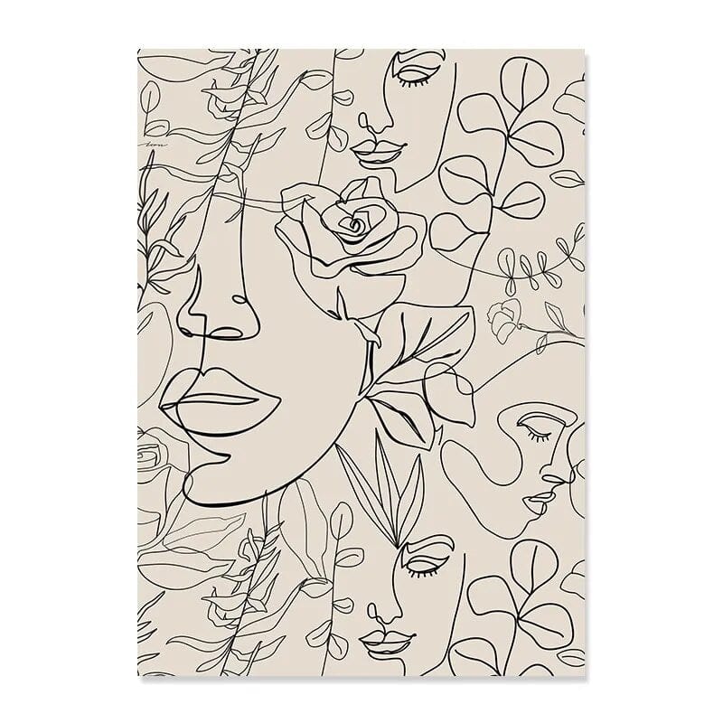 Abstract Line Drawing Boho Poster | Veska A