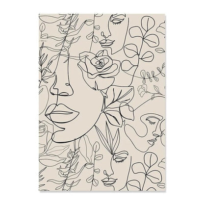 Abstract Line Drawing Boho Poster | Veska A