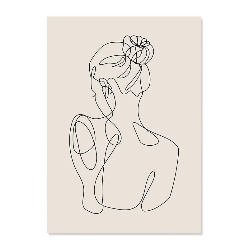Abstract Line Drawing Boho Poster | Veska B