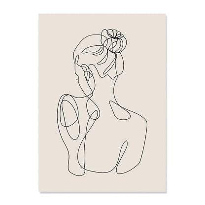 Abstract Line Drawing Boho Poster | Veska B