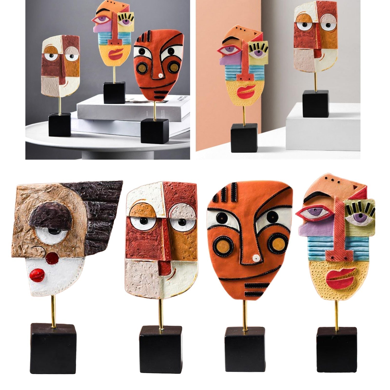 Abstract Pop Art Ansiktshus Skulptur | Veska