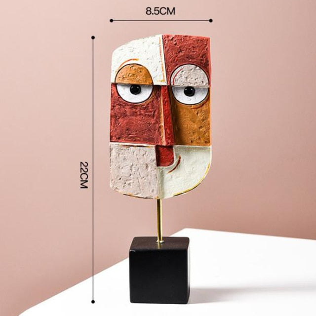 Abstract Pop Art Ansiktshus Skulptur | Veska 22x8.5x5cm