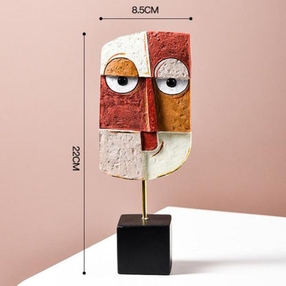 Abstract Pop Art Ansiktshus Skulptur | Veska 22x8.5x5cm