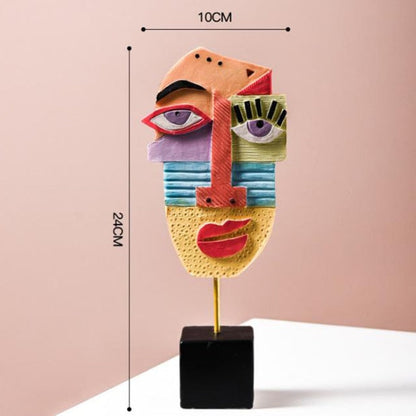 Abstract Pop Art Ansiktshus Skulptur | Veska 24x10x5cm