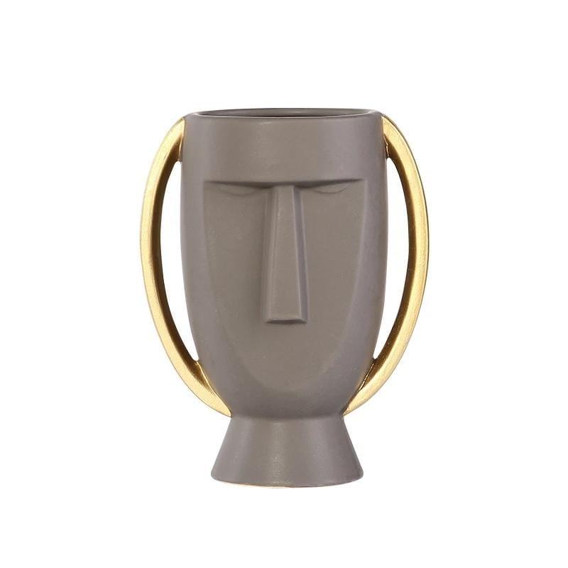 Abstrakt Ansikte Blomster Vase | Veska