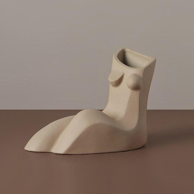 Abstrakt Kroppskonst Skulptur Vas | Veska Rosa