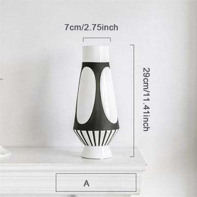 Abstrakt svartvit designvase | Veska