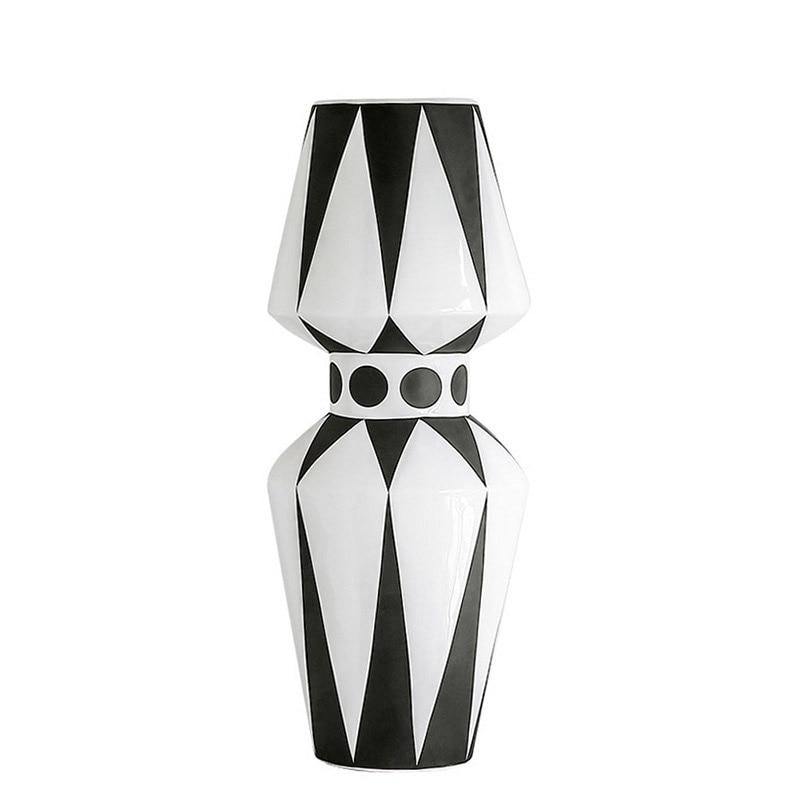 Abstrakt svartvit designvase | Veska