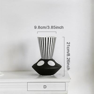 Abstrakt svartvit designvase | Veska