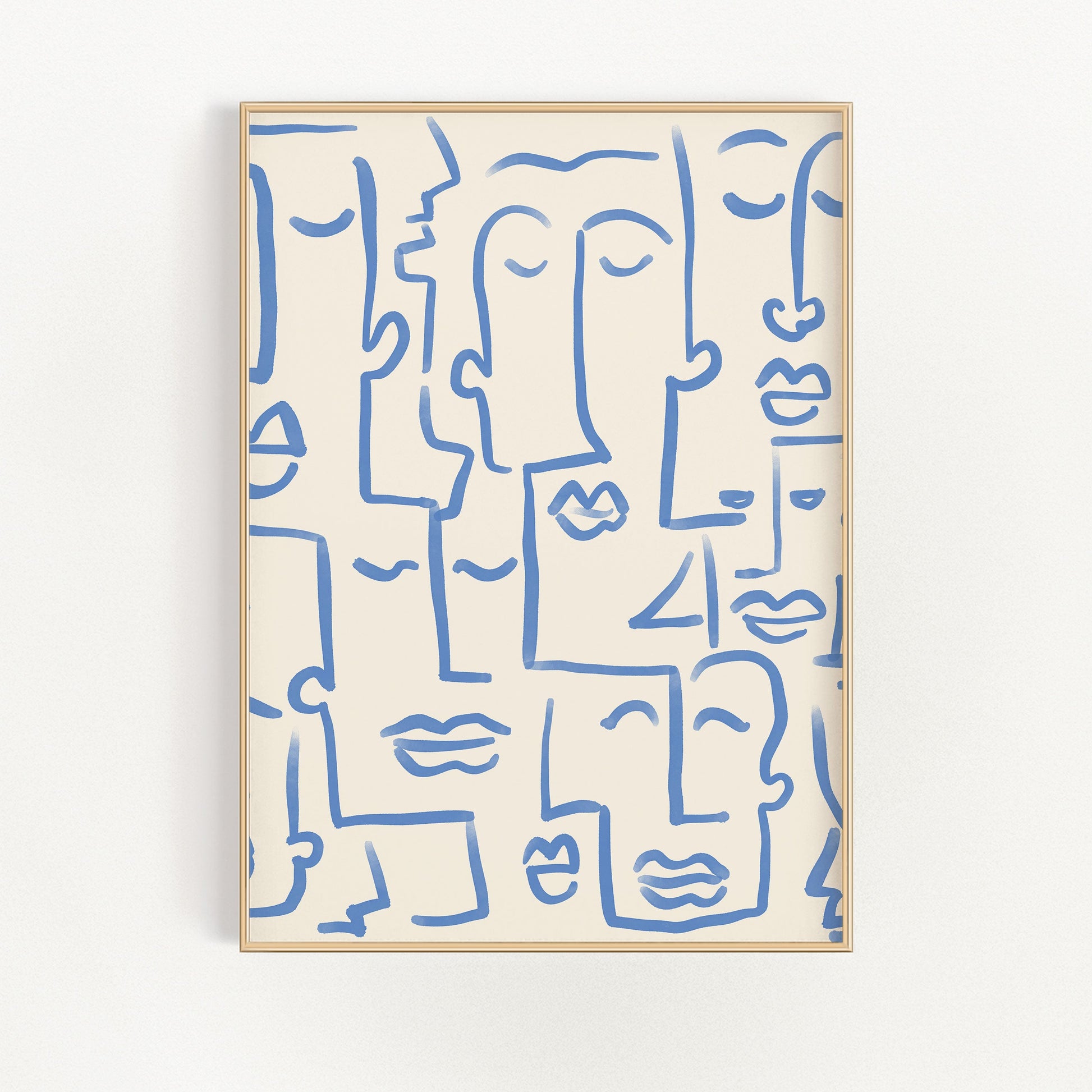 Abstrakta Ansikten Väggkonst | Veska 12×16