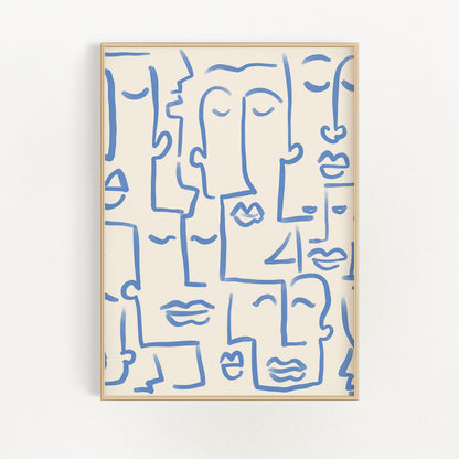 Abstrakta Ansikten Väggkonst | Veska 12×16