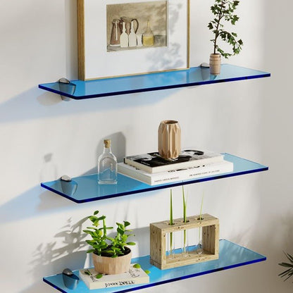 AcryLuxe Modern vägg hylla med stiliga färgaccenter | Veska