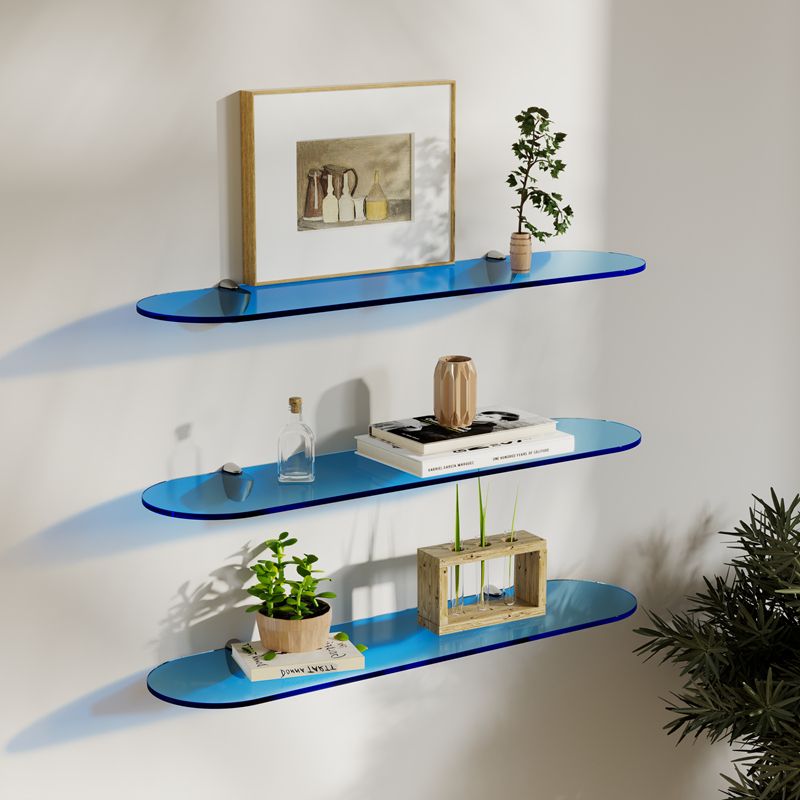 AcryLuxe Modern vägg hylla med stiliga färgaccenter | Veska