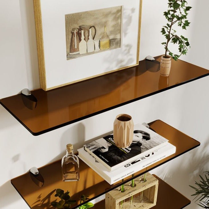 AcryLuxe Modern vägg hylla med stiliga färgaccenter | Veska