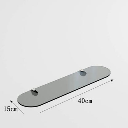 AcryLuxe Modern vägg hylla med stiliga färgaccenter | Veska Grå nöt 40 cm