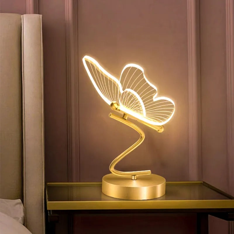 Aetherwing™ | LED Fjäril Bords lamp | Modern Design med Justerbar Ljusstyrka | Perfekt för Vardagsrum & Sovrum | Veska