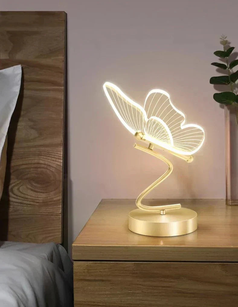 Aetherwing™ | LED Fjäril Bords lamp | Modern Design med Justerbar Ljusstyrka | Perfekt för Vardagsrum & Sovrum | Veska