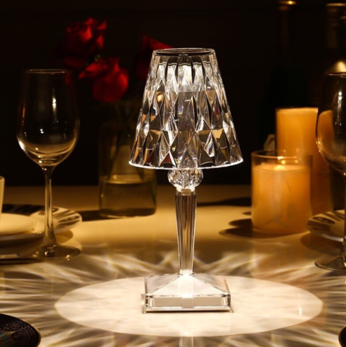 Akrylglas Kristall Bordslampa | Veska