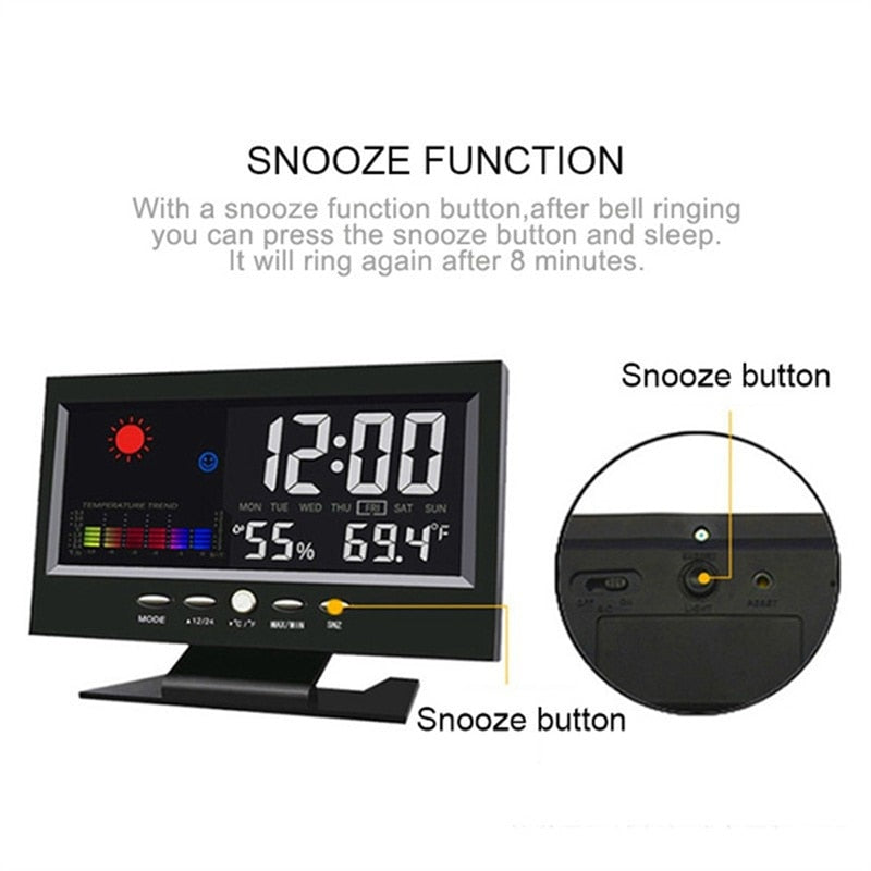 Alarm Pro LCD Väderstation Klocka | Veska