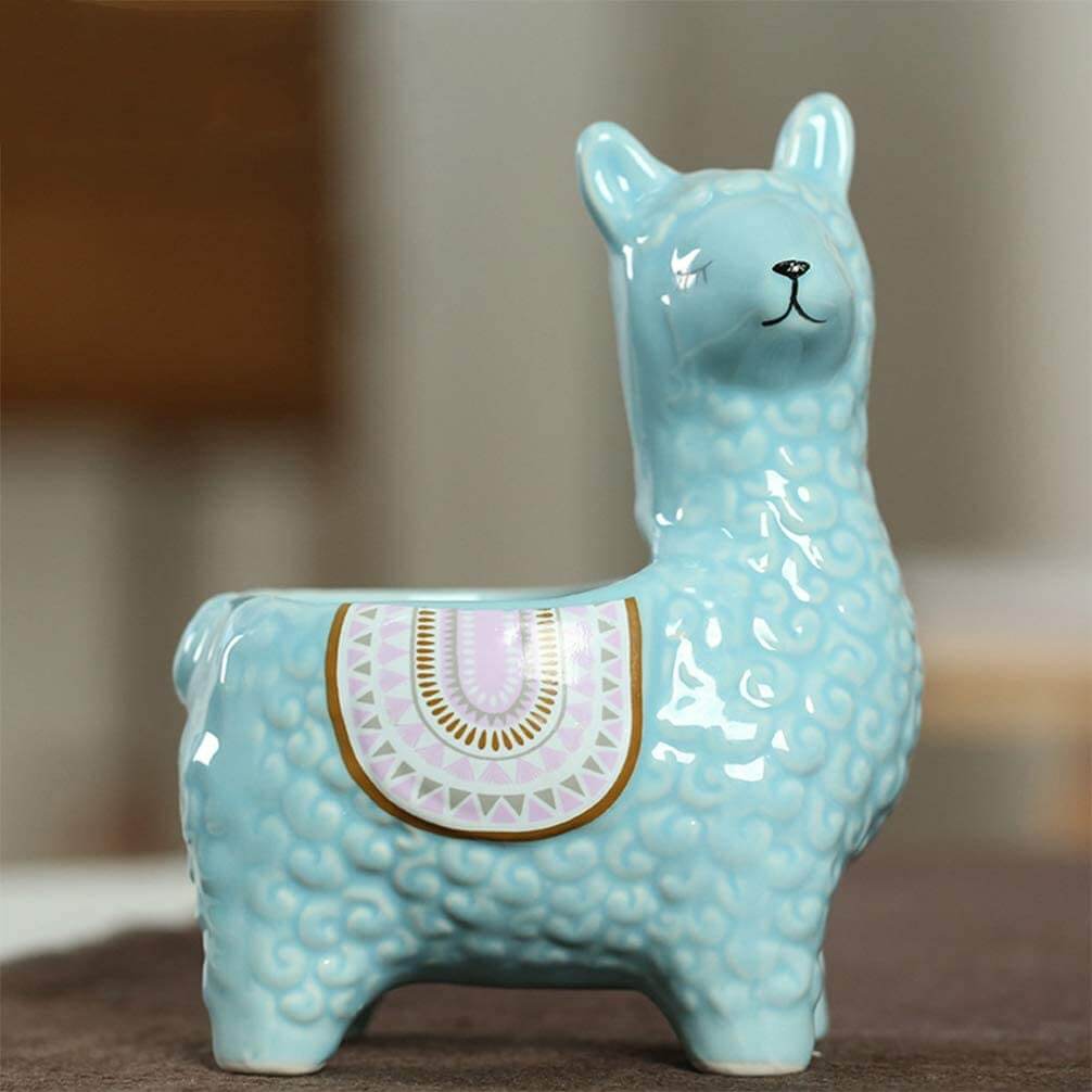 Alpaca Sukkulentkrukor | Veska Ljusblå