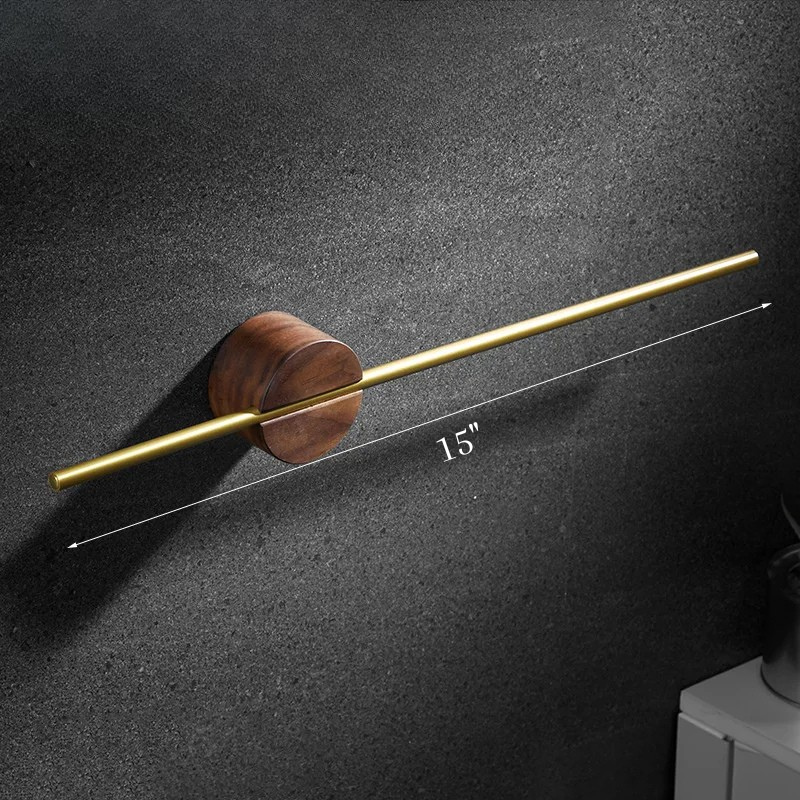Aluminium rörlig enkel handdukstänger förvaring rack badrumsaccessoar | Veska Träådring 50cm 19in