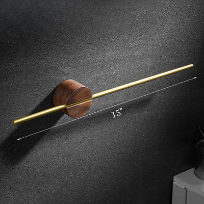 Aluminium rörlig enkel handdukstänger förvaring rack badrumsaccessoar | Veska Träådring 50cm 19in