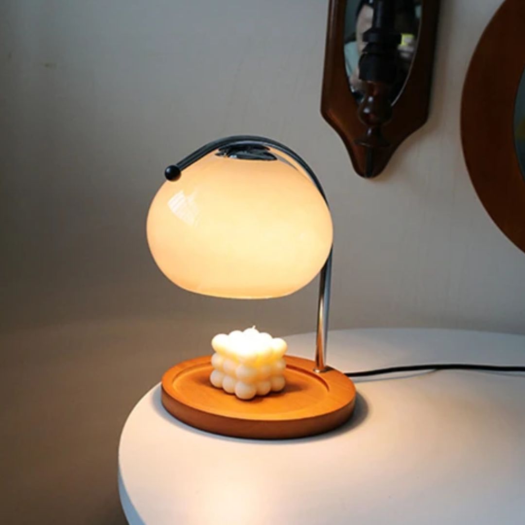 Alyssa Retro Bordslampa - Elegant Glaskonst Belysning Veska
