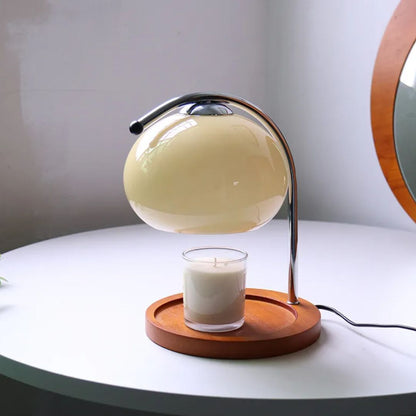 Alyssa Retro Bordslampa - Elegant Glaskonst Belysning Veska Vit