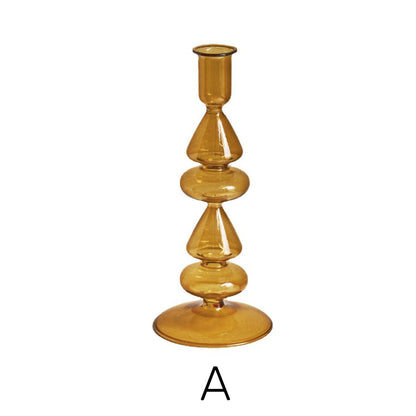 Amber Modern Glass Candle Holder | Veska A